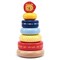 LEO & FRIENDS: Wooden Stacking Ring Toy - Coloful Tower, Leo The Lion Animal Topper, Sorting, Montessor, Early Development, Baby-Toddler-Kid Age 12mo+